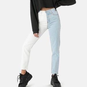 Adika blue and white jeans